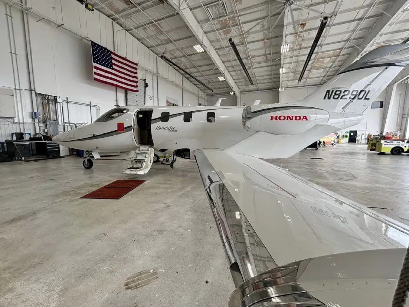 A Leviate-managed jet in the hangar