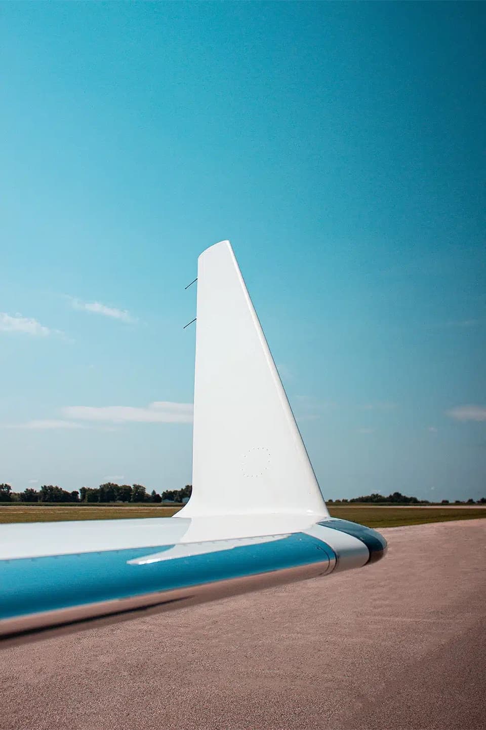Tail of a Leviate private jet on the runway